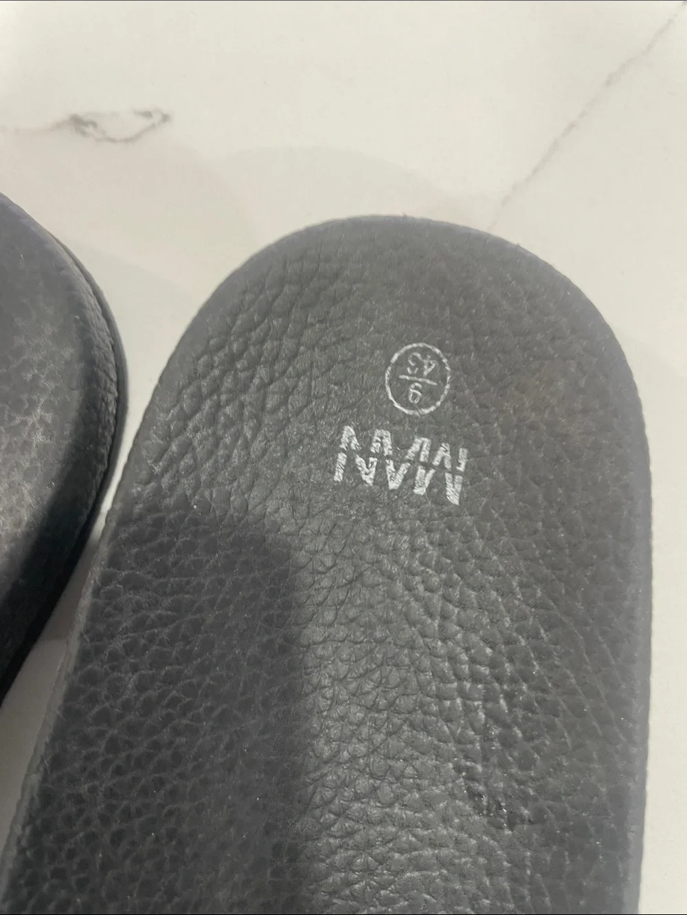 MAN Black Logo Slide Sandals